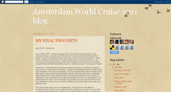 Desktop Screenshot of amsterdamworldcruise2011.blogspot.com