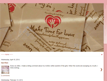 Tablet Screenshot of maketimeforlove.blogspot.com