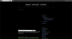 Desktop Screenshot of great-cricket-videos.blogspot.com