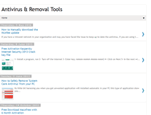 Tablet Screenshot of antivirusremovaltools.blogspot.com