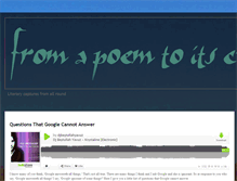 Tablet Screenshot of fromapoemtoitscreator.blogspot.com