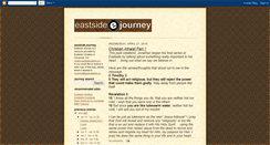 Desktop Screenshot of eastsidejourney.blogspot.com