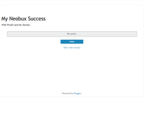 Tablet Screenshot of neobux-money-secrets.blogspot.com