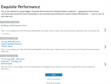 Tablet Screenshot of exquisiteperformance.blogspot.com