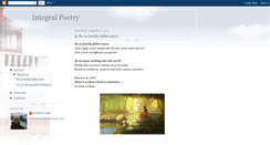 Desktop Screenshot of integralpoetry.blogspot.com
