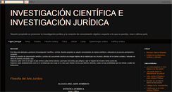 Desktop Screenshot of investigacionescientijuridicas.blogspot.com