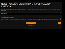 Tablet Screenshot of investigacionescientijuridicas.blogspot.com