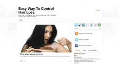 Desktop Screenshot of easywaytocontrolhairloss.blogspot.com