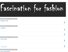 Tablet Screenshot of fascinationforfashion.blogspot.com