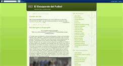 Desktop Screenshot of elescaparatedelfutbol.blogspot.com