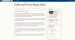 Desktop Screenshot of codeandeverythingafter.blogspot.com