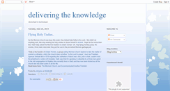 Desktop Screenshot of deliveringtheknowledge.blogspot.com