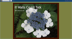 Desktop Screenshot of ifwallscouldtalk-kim.blogspot.com