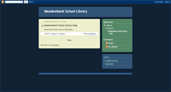 Desktop Screenshot of meadowbanklibrary.blogspot.com