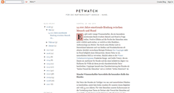 Desktop Screenshot of petwatch.blogspot.com