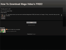 Tablet Screenshot of howtodownloadmegavideosfree.blogspot.com