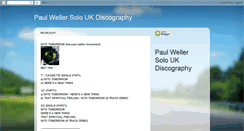 Desktop Screenshot of paulwellerdiscography.blogspot.com