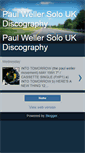 Mobile Screenshot of paulwellerdiscography.blogspot.com