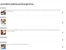 Tablet Screenshot of presidenciadelanacionargentina.blogspot.com
