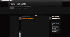 Desktop Screenshot of footy-highlights.blogspot.com