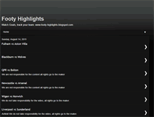 Tablet Screenshot of footy-highlights.blogspot.com