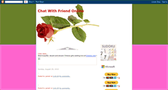 Desktop Screenshot of chatfriendonline.blogspot.com