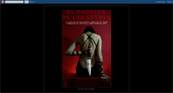 Desktop Screenshot of elcadaverdelasletras.blogspot.com