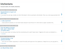 Tablet Screenshot of kitchenisms.blogspot.com