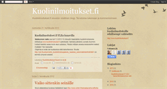 Desktop Screenshot of kuolinilmoitukset.blogspot.com