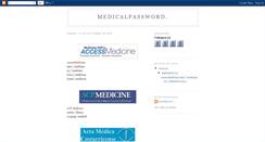 Desktop Screenshot of medicalpassowrd21.blogspot.com