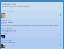 Tablet Screenshot of espacioenletras.blogspot.com