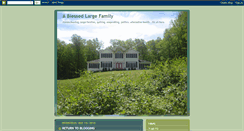 Desktop Screenshot of ablessedlargefamily.blogspot.com