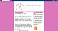 Desktop Screenshot of homemakerswithhope.blogspot.com