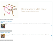 Tablet Screenshot of homemakerswithhope.blogspot.com