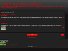 Tablet Screenshot of pauljoyceexploring.blogspot.com