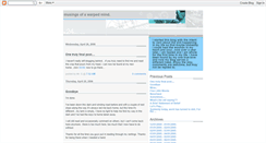 Desktop Screenshot of mywarpedthoughts.blogspot.com