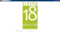 Desktop Screenshot of eleven18architecture.blogspot.com