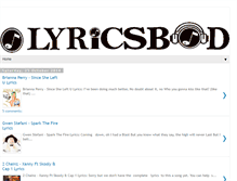 Tablet Screenshot of lyricsbod.blogspot.com