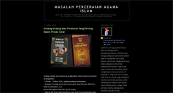 Desktop Screenshot of masalahperceraian.blogspot.com