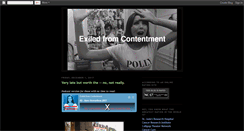 Desktop Screenshot of exiledfromcontentment.blogspot.com