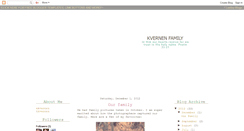 Desktop Screenshot of kvernenfamily.blogspot.com