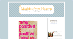 Desktop Screenshot of marblesfromheaven.blogspot.com