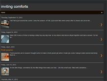 Tablet Screenshot of invitingcomfort.blogspot.com