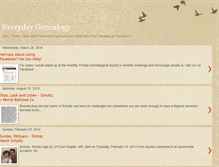 Tablet Screenshot of everydaygenealogycalendar.blogspot.com
