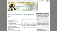 Desktop Screenshot of free-dog-training-tips-online.blogspot.com