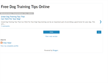 Tablet Screenshot of free-dog-training-tips-online.blogspot.com