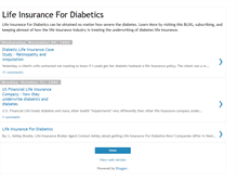 Tablet Screenshot of lifeinsurancefordiabetics.blogspot.com