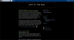 Desktop Screenshot of leftothedial.blogspot.com