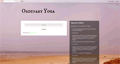 Desktop Screenshot of ordinaryyoga.blogspot.com