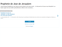 Tablet Screenshot of ancienne-prophetie.blogspot.com